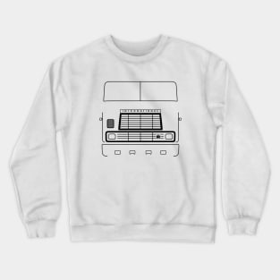 International Harvester 9670 cabover classic truck outline graphic (black) Crewneck Sweatshirt